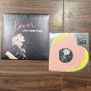 Taylor Swift Lover Heart shaped vinyl Live in Paris WITH CUSTOMIZED COVER
